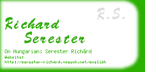 richard serester business card